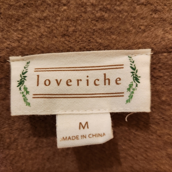 Loveriche medium brown cardigan.  Very cozy! - Picture 4 of 6